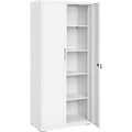 Songmics – Armoire à clés en acier avec 5 étagères réglables – Doubles portes – Serrure avec 2 clés – Kit anti-basculement – 40 x 80 x 180 cm – Blanc — photo 1