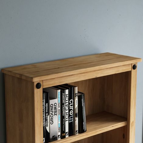 Home Discount – Bibliothèque en pin massif 5 niveaux – Finition cirée vieillie – Dimensions H 170 x L 75 x P 29 cm – Limite de poids 10 kg par étagère — photo 5