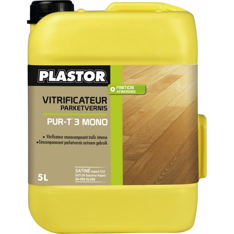 Plastor – Vitrificateur monocomposant pour parquet – 5L – Mono satin effet ciré – Durcissement rapide – Compatible sols chauffants — photo 3