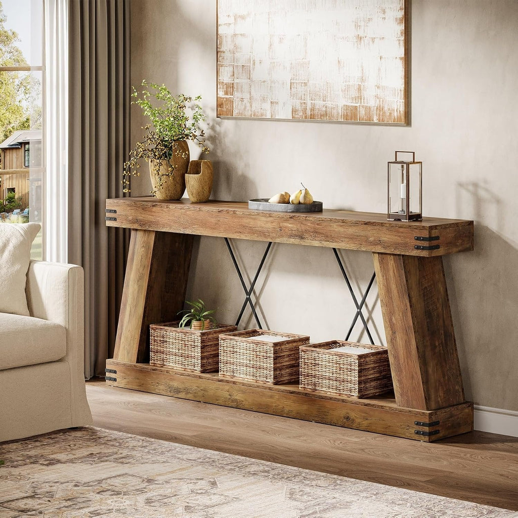 Tribesigns Table Console 180 x 30 x 85 cm, Table d'appoint Table de Couloir pour Petit Espace