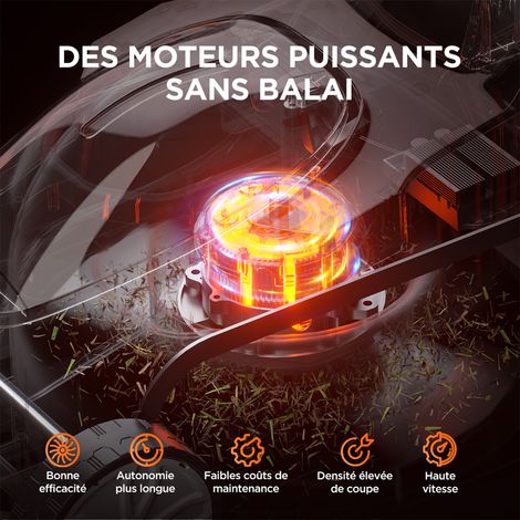 Litheli – Tondeuse à batterie 33 cm – Moteur Brushless – 5 hauteurs réglables – Bac 30 L – Pour pelouses jusqu'à 500 m² — photo 3