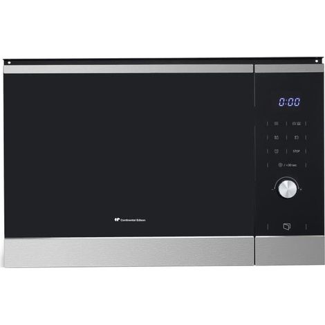 Continental Edison – Micro-ondes grill encastrable 25L – Puissance 900W – Dimensions L59,5 x H38,8 x P40,1 cm – Inox noir — photo 1