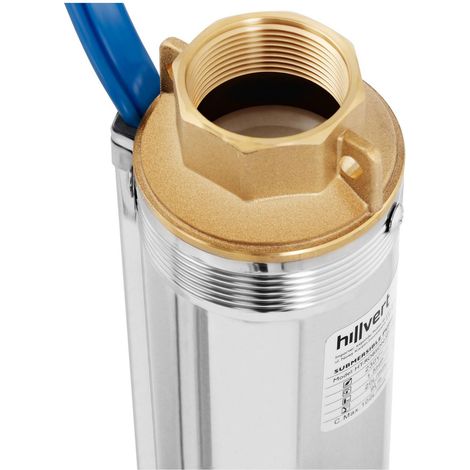 Pompe immergée 1 100 W – Débit 6 000 l/h – Hauteur de refoulement 101 m – Pour eaux chargées jusqu'à 0,25 % de sable – IPX8 – Hillvert — photo 2
