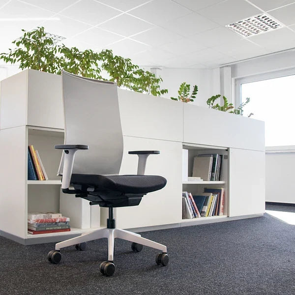 2026 Fauteuil de bureau ergonomique Agilis Matrix MT12 à dossier en maille et inclinaison lente, édition spéciale, noir pur (
