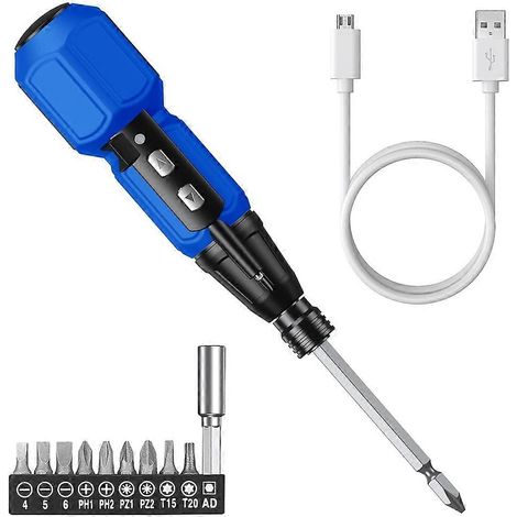 Tournevis électrique sans fil rechargeable, kits de tournevis électrique, tournevis motorisé avec lumières LED et câble USB