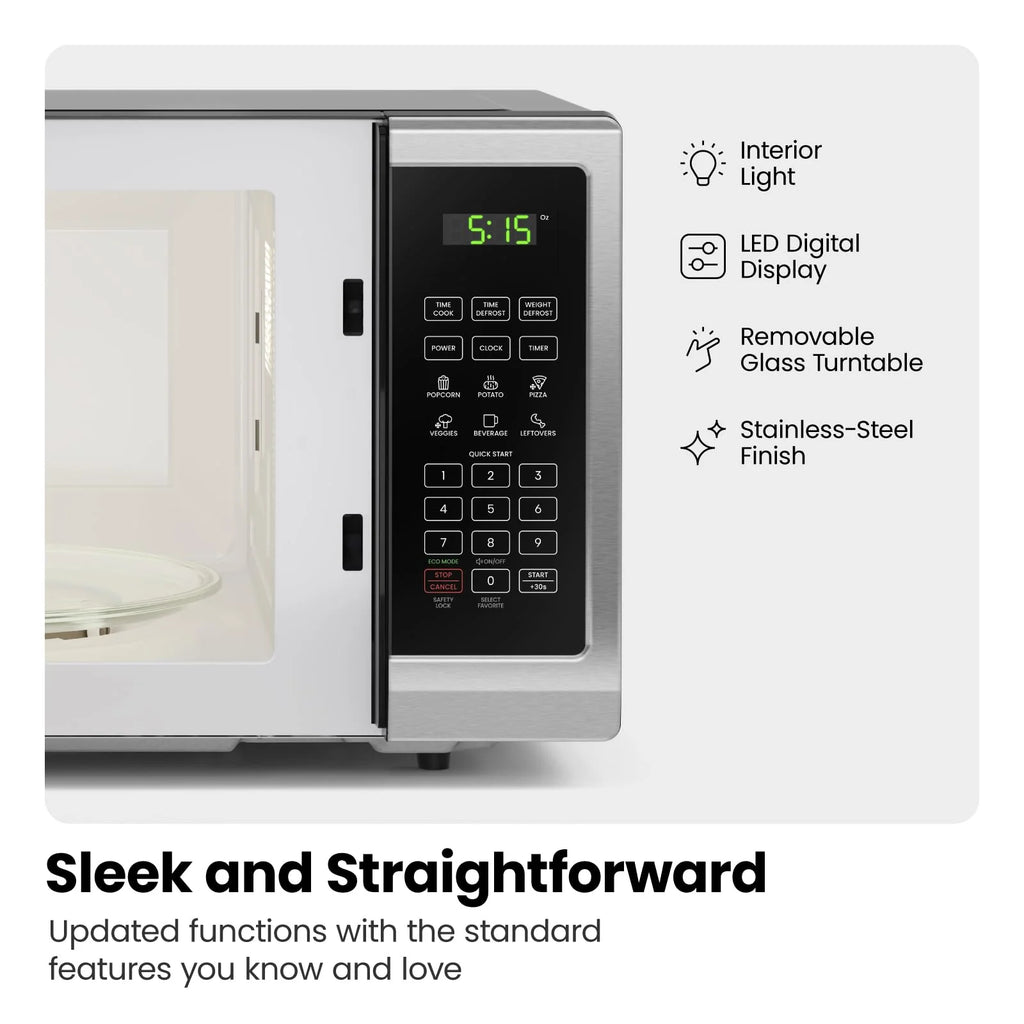 2026 Micro-ondes de comptoir Chefman Stainless Essentials