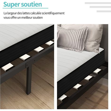 Iztoss – Ensemble sommier et matelas 160x200 cm – Matelas mousse 160x200x26 cm – Sommier à lattes en bois avec pieds – Installation rapide en 30 min — photo 6