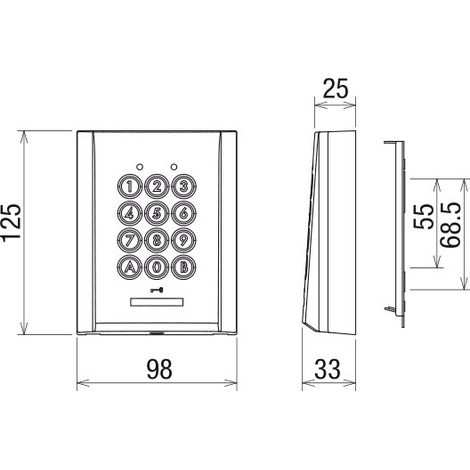 Clavier AIPHONE AC10S saillie 100 codes et 2 relais — photo 3