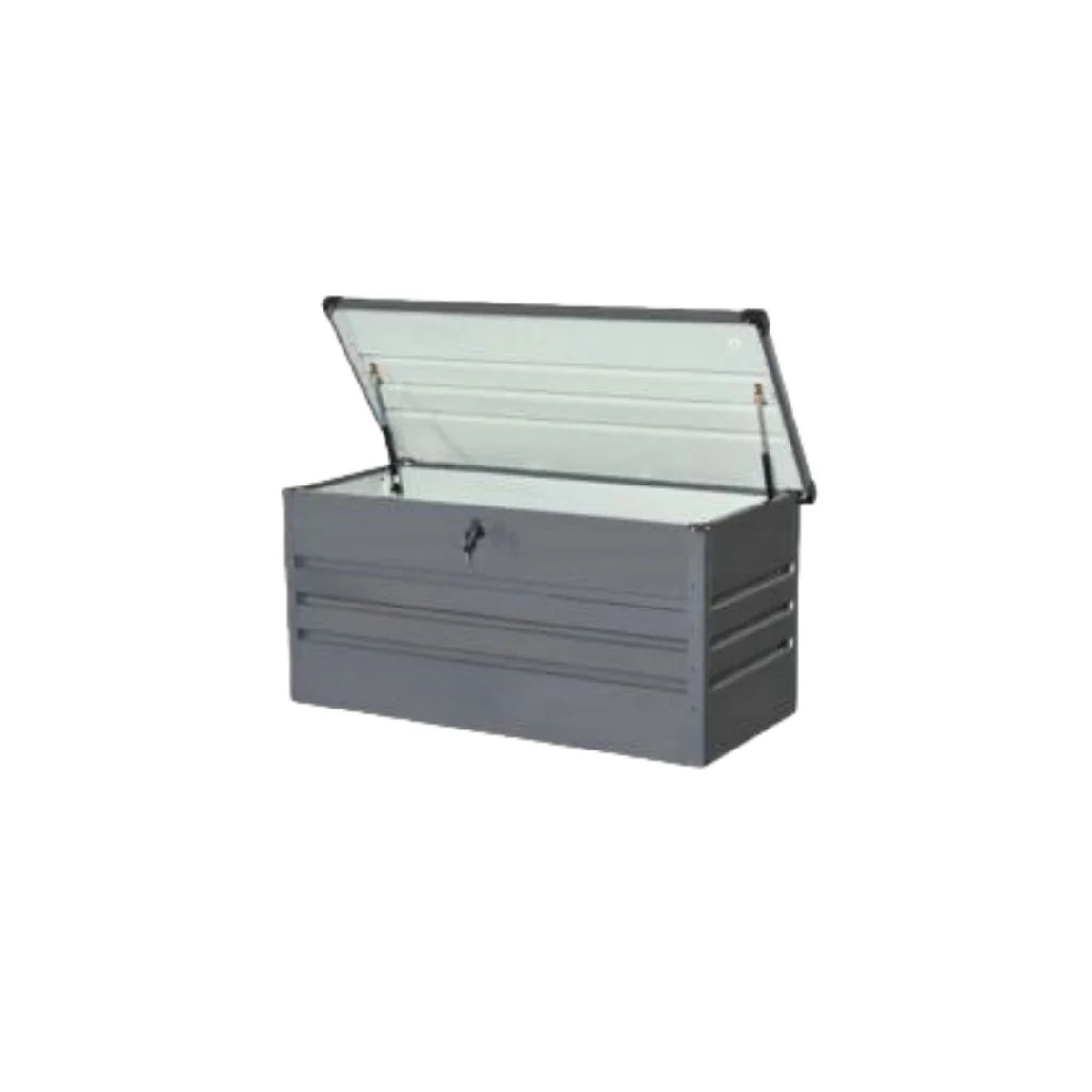 2026 Coffre de rangement en acier galvanisé – gris métallisé – verrouillable – 400 L