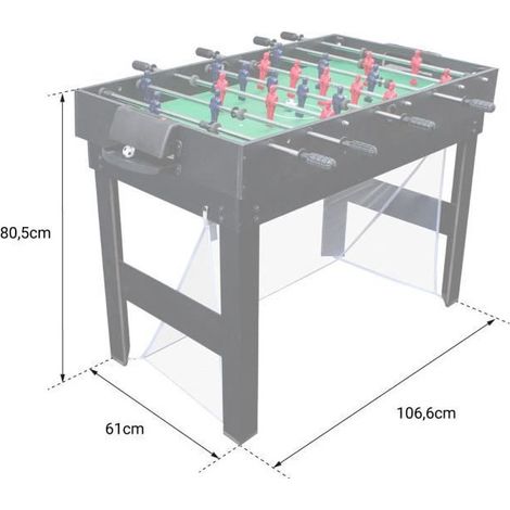 Happy Garden – Table de ping pong multi-jeux 20 en 1 – Dimensions L 106,6 x l 61 x H 80,5 cm – Structure MDF – Pour usage intérieur et extérieur — photo 2