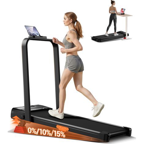 Tapis de course électrique pliable avec 12 programmes – Inclinaison manuelle, vitesse réglable, compact pour la maison- U18F — photo 1