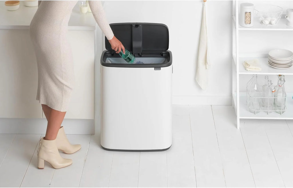 2026 Poubelle Brabantia, acier mat, anti-traces de doigts, 2 x 30 L
