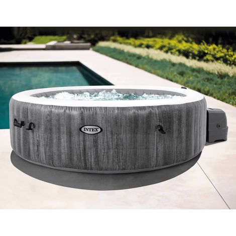 Intex – Spa gonflable PureSpa Greywood Deluxe Ø 216 x 71 cm – 6 personnes – 170 buses d’air – Système de chauffage 2200W – Protection contre le calcaire — photo 3