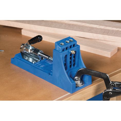 Gabarit de perçage Kreg K4 – Guide à 3 trous en acier trempé – Réglage 3,2 mm – Épaisseur matériaux 12,7 à 38,1 mm — photo 6