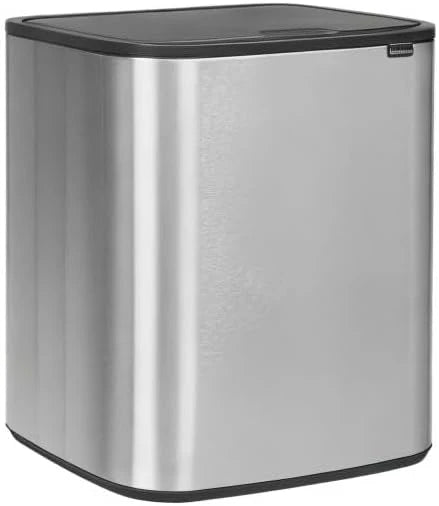 2026 Poubelle Brabantia, acier mat, anti-traces de doigts, 2 x 30 L