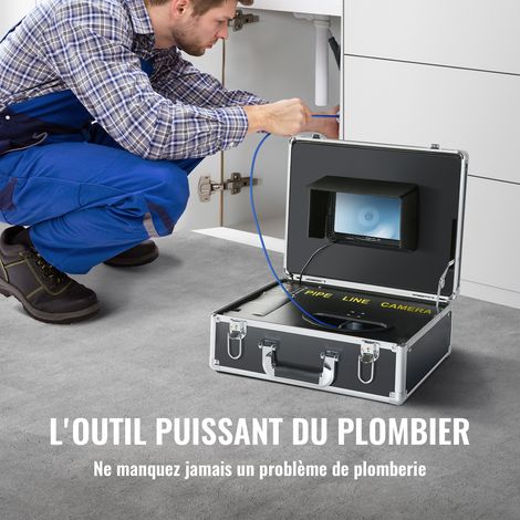 VEVOR Camera Inspection Canalisation 30 m Endoscope deEcran 7'' avec Enregistreur DVR Etanche IP68 12 LED Reglables Carte SD 16 Go pour Conduit Tuyaux Egout Maison Evacuation des Eaux Usee Plomberie — photo 3