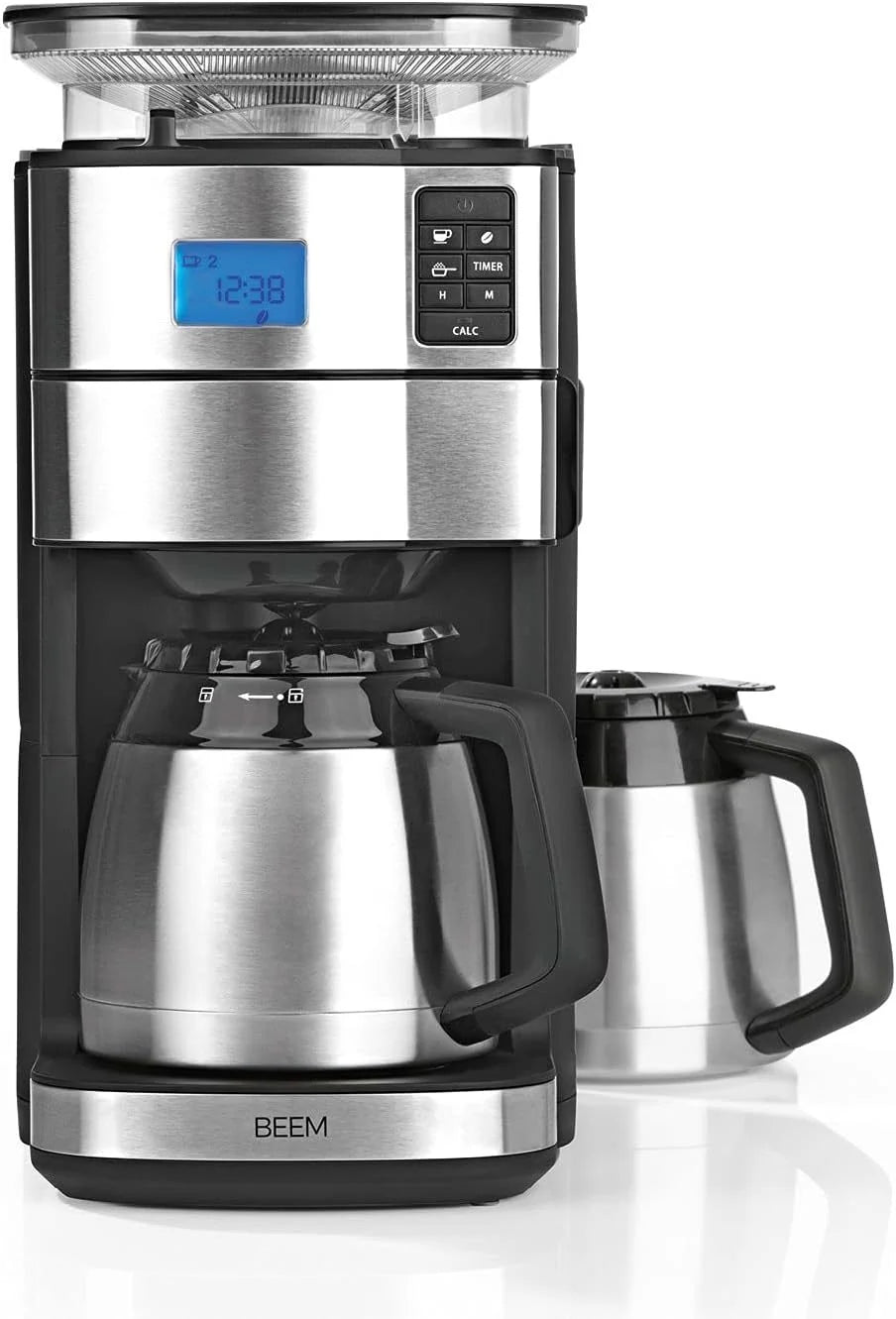 2026 BEEM FRESH-AROMA-PERFECT II Filterkaffeemaschine mit Mahlwerk - Thermo | Edelstahl | Thermokanne | 24h-Timer | 1000 W |