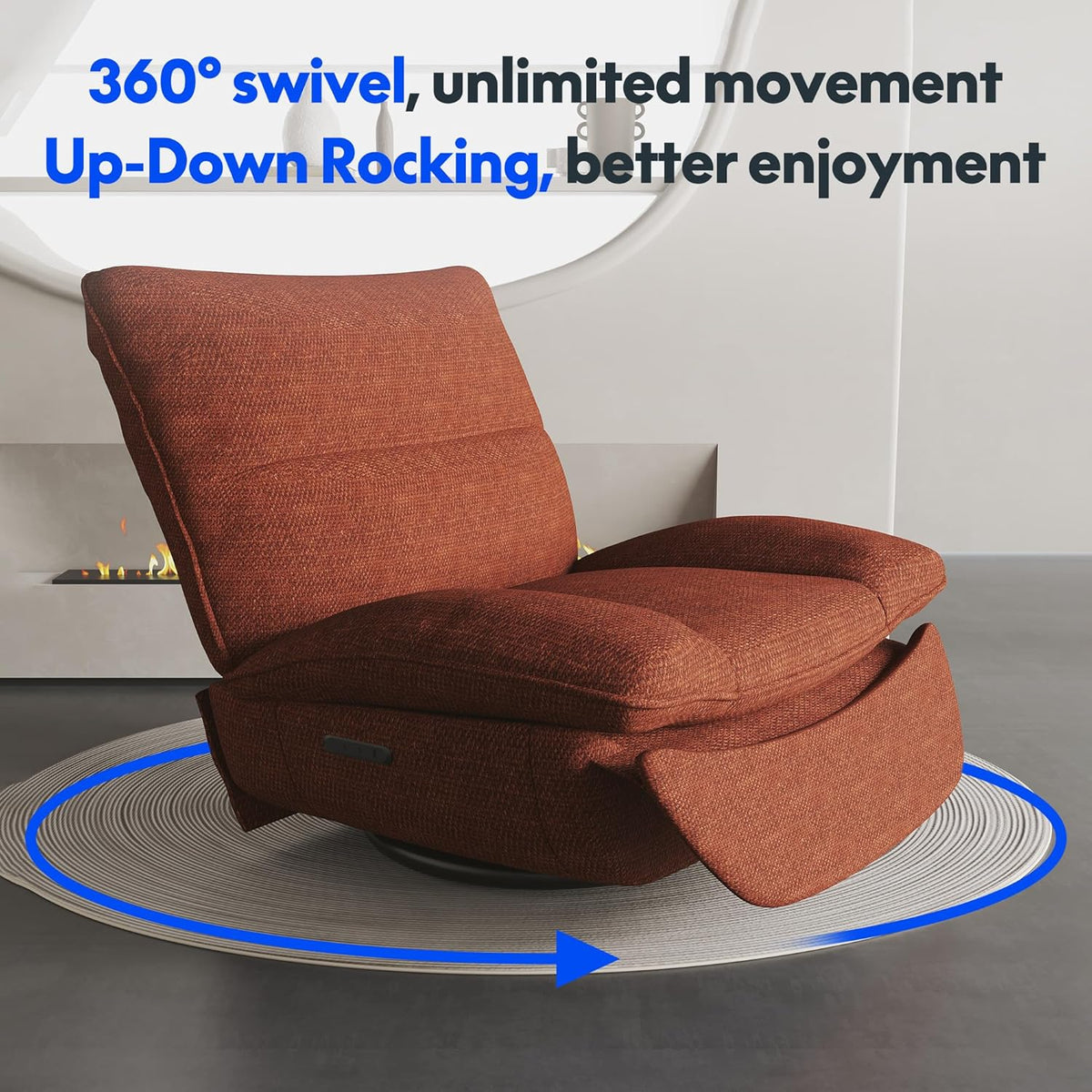 2026 Fauteuil inclinable FLEXISPOT XC6, canapé pivotant à bascule, fauteuil TV avec dossier réglable, fauteuil inclinable pou