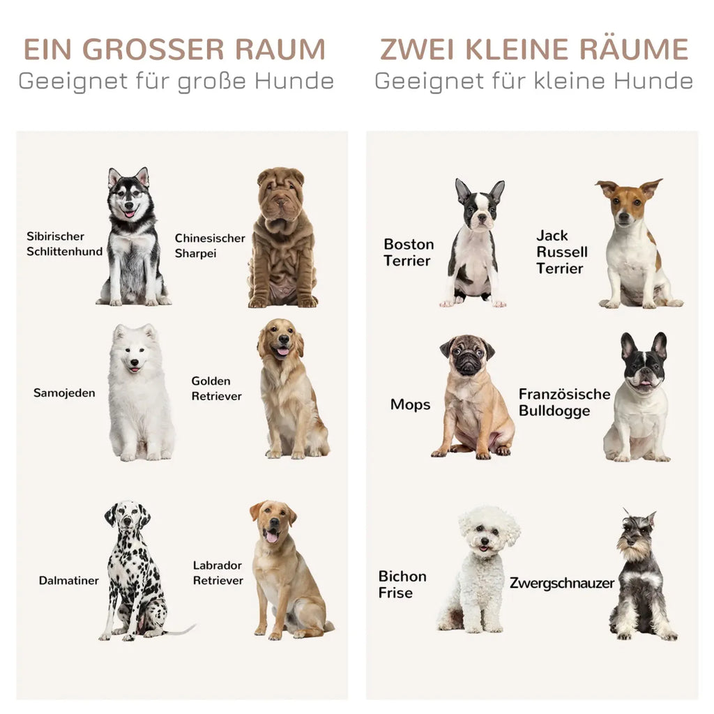 2026 PawHut Hundekäfig Beistelltisch 2-in-1 mit Trennwand verriegelbar