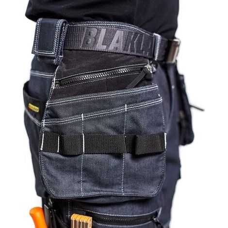 Blaklader – Pantalon artisan stretch denim Cordura X1900 – Jambes coniques – Poches genouillères CORDURA® – Taille 38 – Bleu foncé / Noir — photo 4