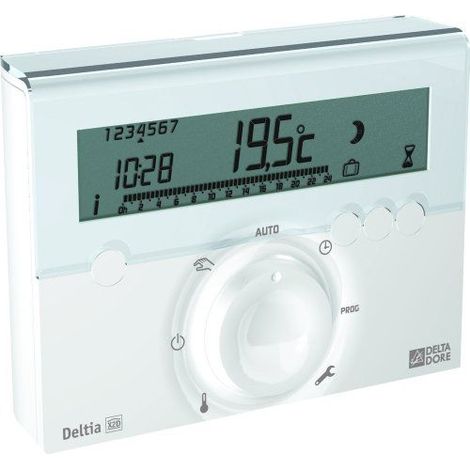 Thermostat programmable filaire Deltia 8.03 – Gestion de chauffage connecté – Programmation hebdomadaire personnalisable – Affichage température ambiante — photo 5