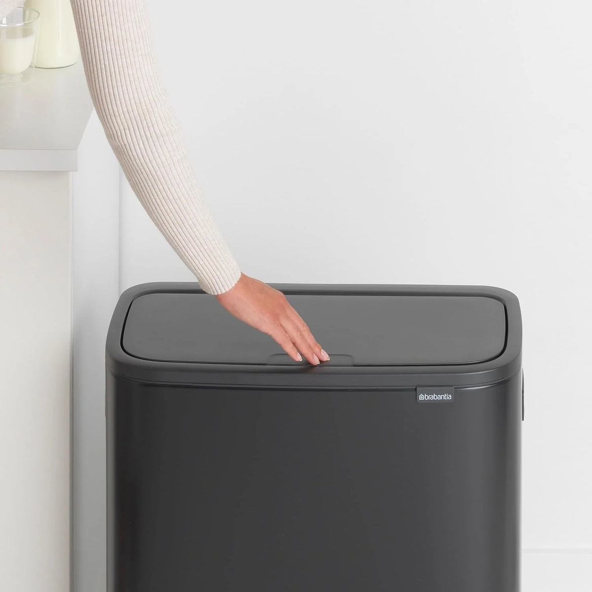 2026 Poubelle Brabantia, acier mat, anti-traces de doigts, 2 x 30 L