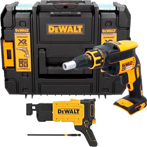 Dewalt – Visseuse à plaque de plâtre sans fil 18V – Moteur Brushless 30Nm – Pour cloisons sèches – Coffret TSTAK II