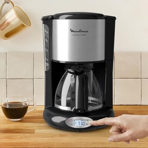 2026 Tefal   cm461811   Cafetière programmable 15 tasses 1000w noir/inox maison : Cuisine et Maison