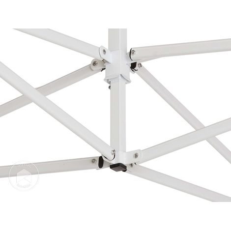 Carpasol – Tente pliante 3x3 m – Barnum pliant en acier 100% – 3 hauteurs réglables – Bâche polyester épais résistante aux UV – Abri réception blanc