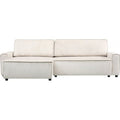 Palozi Sofa – Canapé d'angle convertible réversible en velours côtelé beige – 3 places – Coffre de rangement – Dimensions 282 x 153 x 93 cm — photo 1