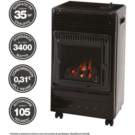 Favex – Poêle à gaz infrarouge Ektor Fire – 3 puissances de chauffe – Surface jusqu'à 35 m² – Tuyau et détendeur inclus – Technologie Infrableu — photo 5