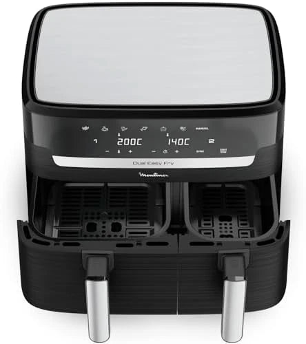 2026 Moulinex air fryer deux compartiments, très grande capacité 11L, 10 personnes, 7 Programmes automatiques, friteuse sans