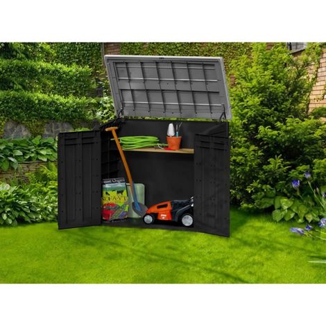 Keter – Coffre de rangement Store-It-out Max – Armoire de jardin résistante aux intempéries – Volume 1200L – Dimensions 145.5x82x125 cm – Ouverture frontale et supérieure — photo 2