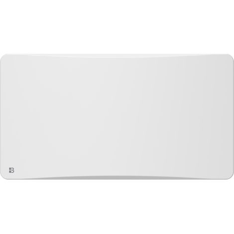 Radiateur électrique fixe à inertie sèche fonte + film avec thermostat interchangeable 1500W Bestherm ALMEA horizontal blanc — photo 1