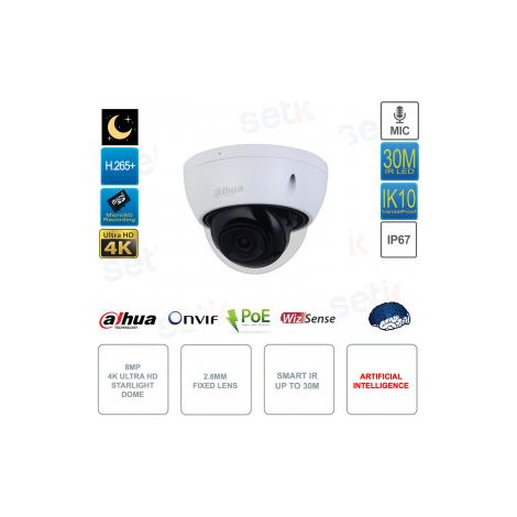 Dahua IPC-HDBW2841E-S Caméra blanche 4K Ultra HD — photo 2