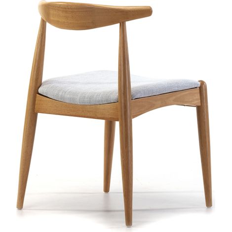 Vs Venta-Stock – Pack de 2 chaises Corzo en bois massif – Couleur chêne – Dimensions 52,5 cm x 50 cm x 74,5 cm – Confort optimal avec patins ABS — photo 4