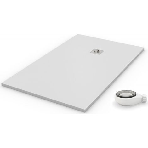 Receveur de douche extra plat QUARTZ Blanc Ral 9003 80x90 — photo 1