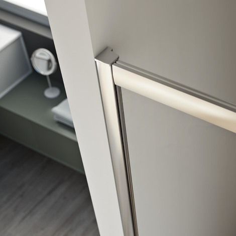 Idralite – Porte de douche pivotante 70 cm – Verre de sécurité 6 mm transparent – Hauteur 198 cm – Ouverture à gauche ou droite – Profils en aluminium anodisé — photo 3
