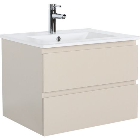 Mob-In – Meuble sous vasque 60 cm SORRENTO – 2 tiroirs de rangement – Panneau de particules mélaminé – Installation facile — photo 2