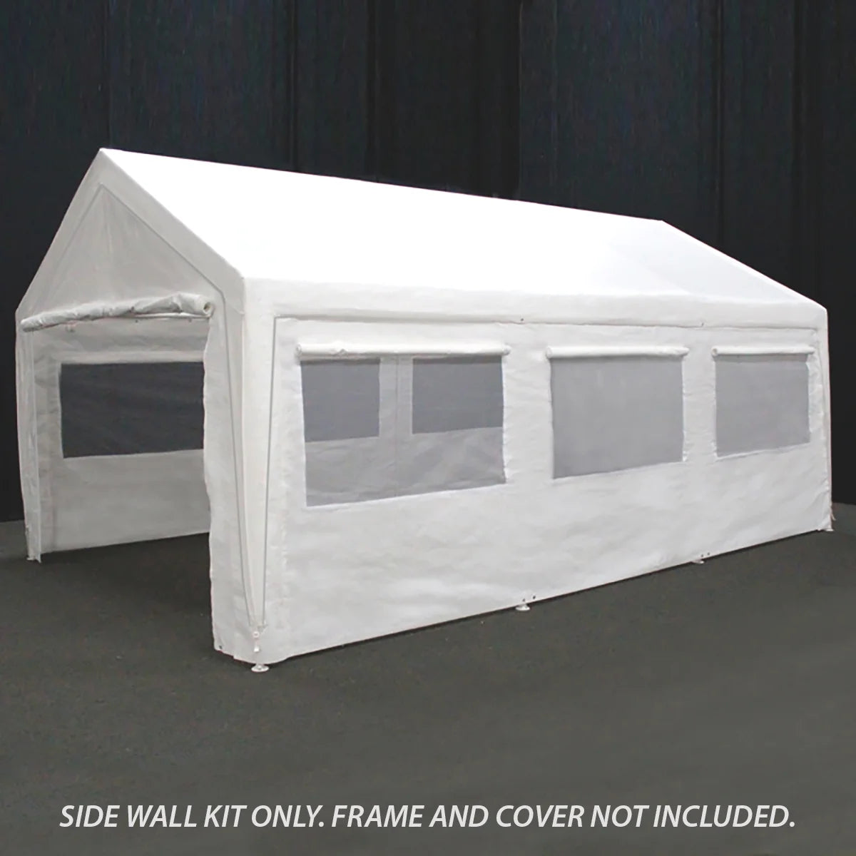 King Canopy 10' x 20' Carport Canopy Sidewall Kit w/ Bug Screen Windows