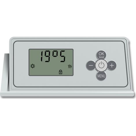 Radiateur à inertie CARRERA - Ceramique Verre Blanc LCD 2000W - Blanc — photo 4
