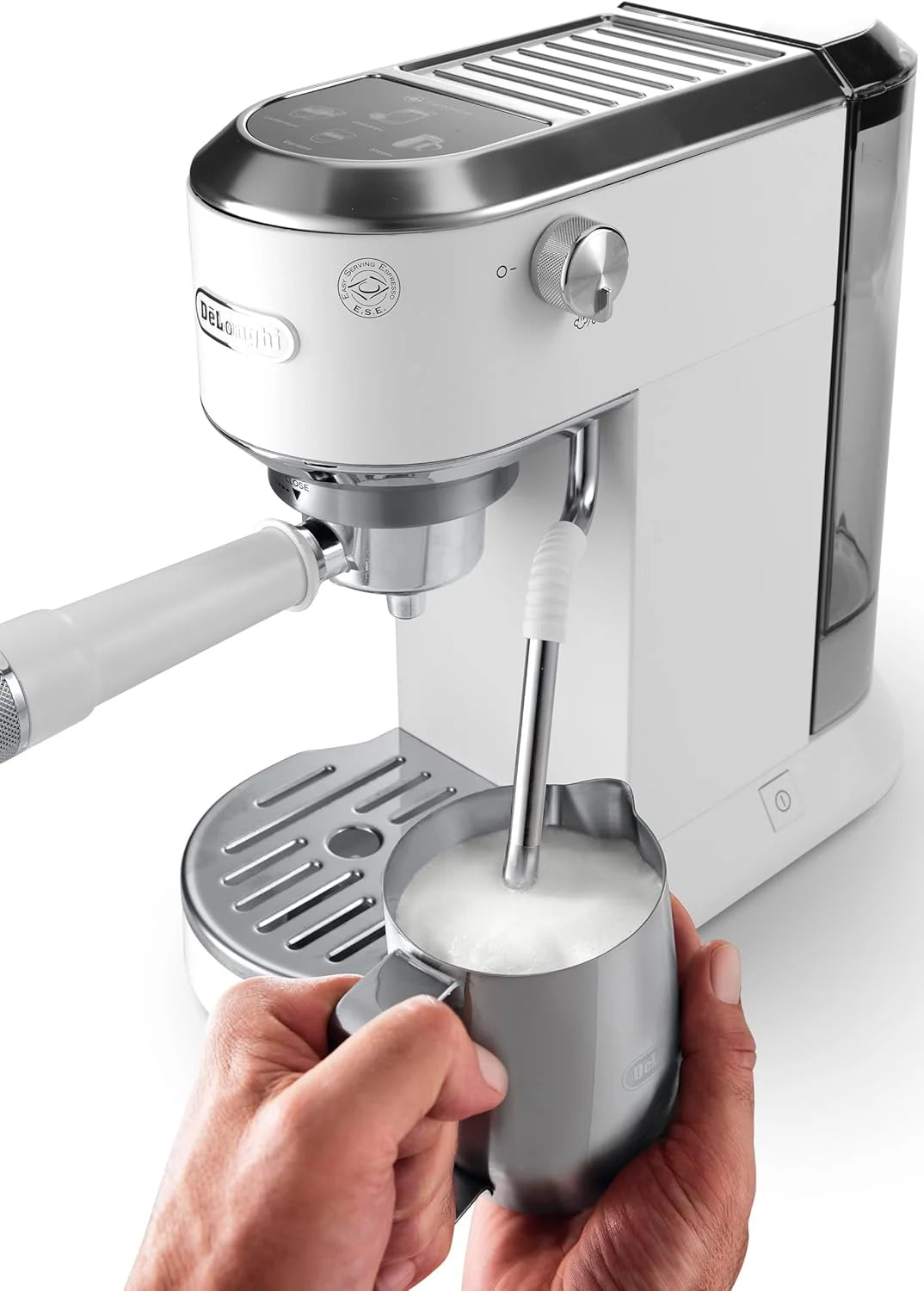 2026 De'Longhi Dedica – Cafetière à pompe en acier inoxydable pour café moulu ou individuel, expresso et cappuccino, réservoi