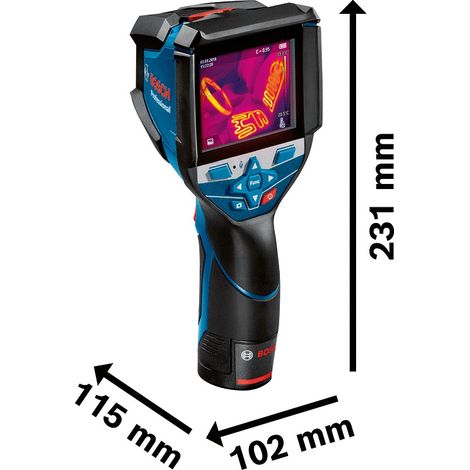 Bosch Professional – Caméra thermique GTC 600 C – Plage de mesure -20 à +600 °C – Précision ± 2,0 °C – Résolution 0,1 °C – Protection IP54 — photo 4
