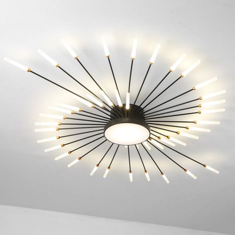 Eosnow – Plafonnier LED moderne 42 têtes – Acrylique et fer – Lumière neutre 110-240V – Pour salon et chambre – Taille 128 cm x 9 cm — photo 1