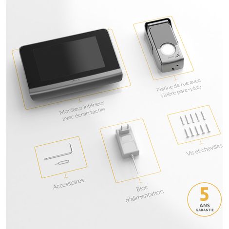 SOMFY 1871265 - Visiophone V500 Connect, Interphone connecté - Ecran tactile 7" — photo 2