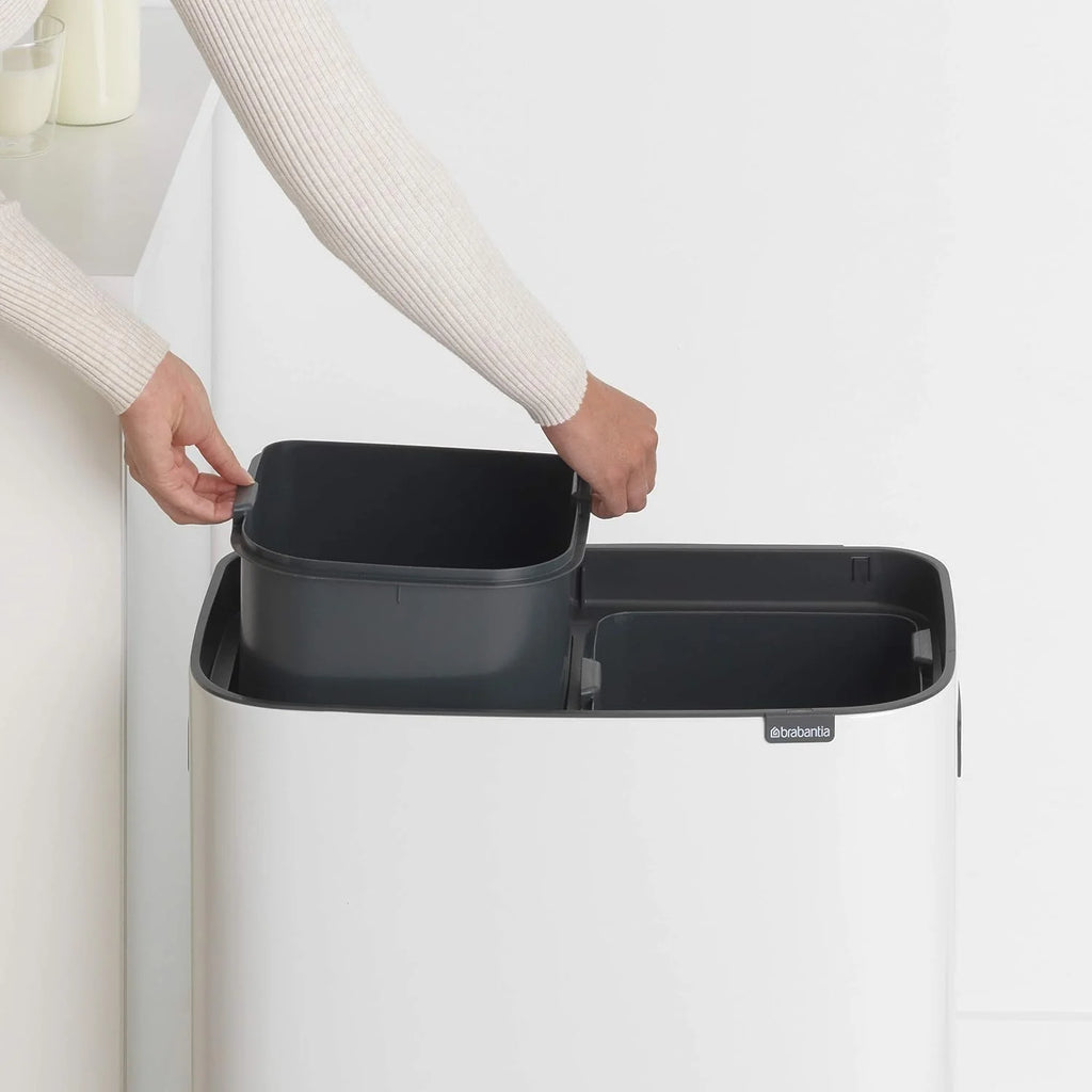 2026 Poubelle Brabantia, acier mat, anti-traces de doigts, 2 x 30 L