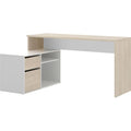 Dmora – Bureau d'angle multifonction 139x92 cm – Structure en mélaminé résistant – Tiroir et étagères pour rangement – Design moderne — photo 1