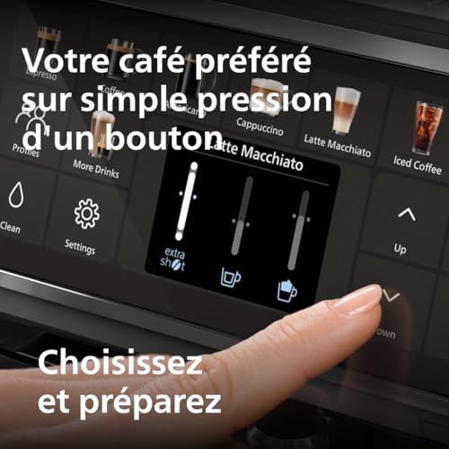 2026 Philips Machine à Expresso Entièrement Automatique 5500 Series–20 Boissons Chaudes et Glacées, Carafe LatteGo Facile à N