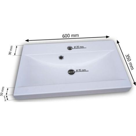 Bratex – Ensemble de meubles de salle de bain avec lavabo – Dimensions meuble vasque 47,5 x 60 x 30 cm – Armoire haute 131,5 x 30 x 30 cm – Couleur lefkas — photo 4