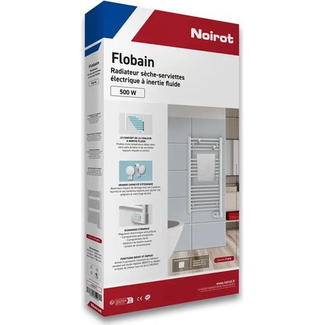 Radiateur sèche-serviettes à inertie fluide NOIROT Flobain Neo 500W blanc — photo 6